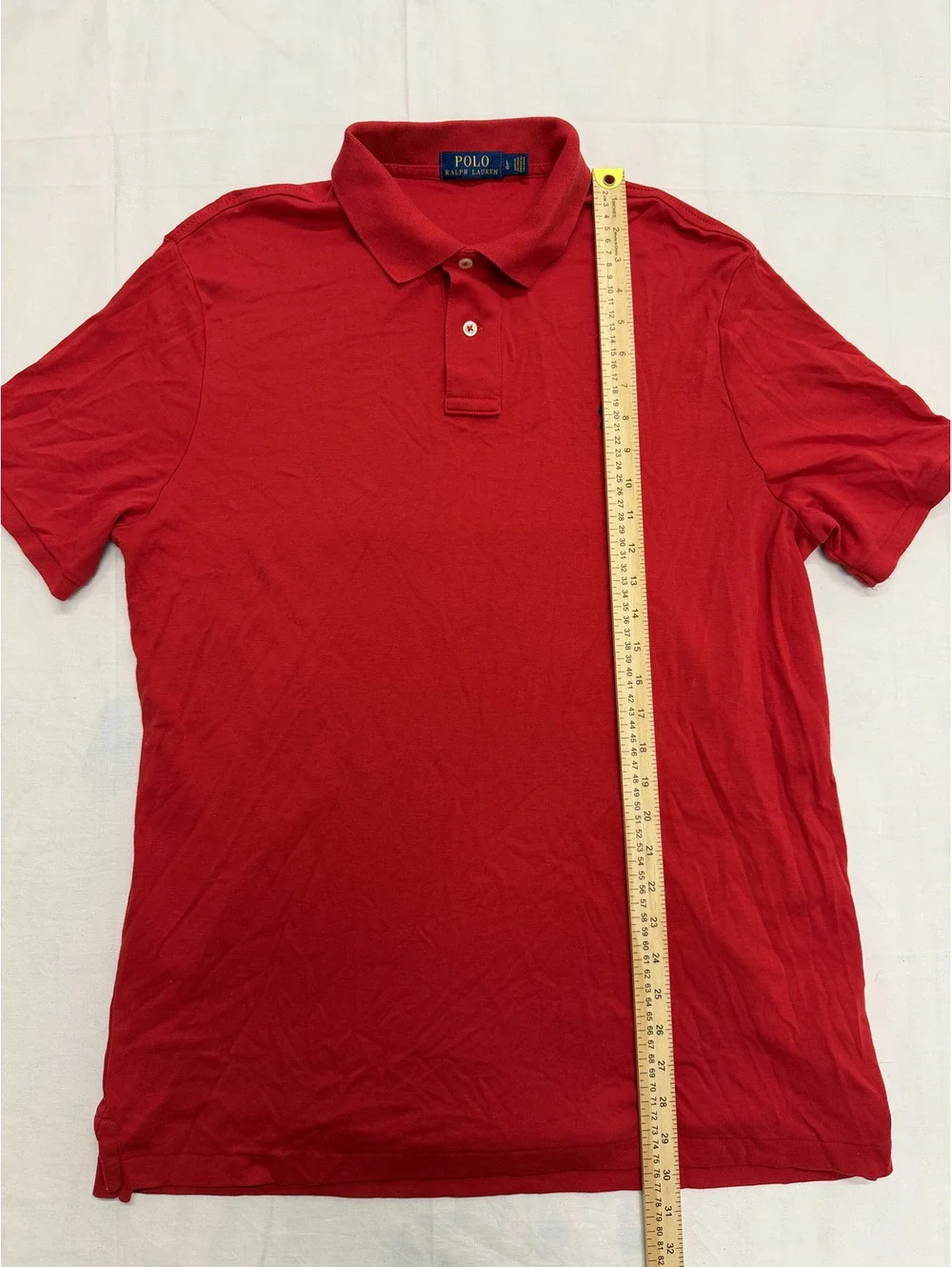 Polo Ralph Lauren Red Cotton Polo Shirt Size Large